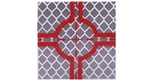 Meetstickers zilver/rood los