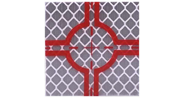 Meetstickers zilver/rood los