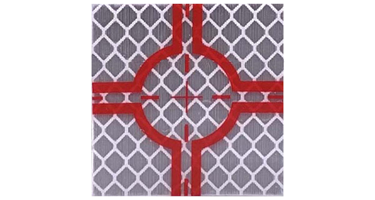 Meetstickers zilver/rood (10 st.) Bouwlasers Online